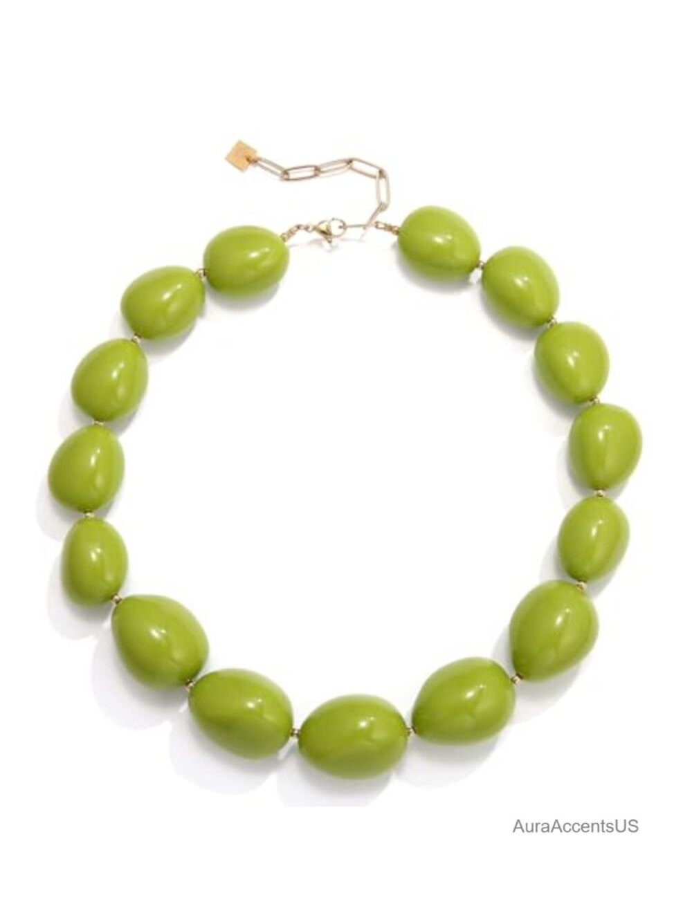 Chunky Resin Beaded Choker Necklace Boho Statement Summer Jewelry